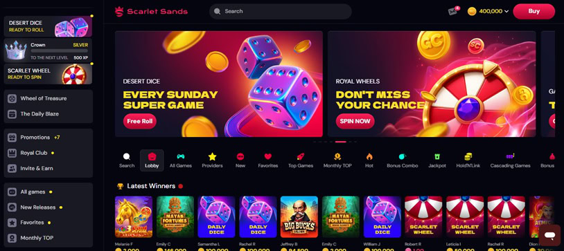 Scarlet Sands Casino Login Guide & How to Claim Your Daily Login Bonus