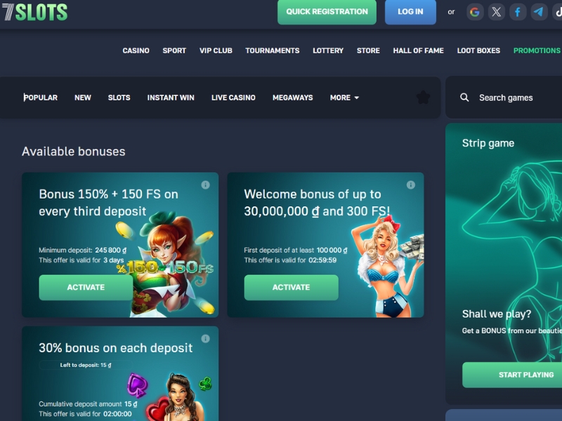 7 Slots Casino Promotions
