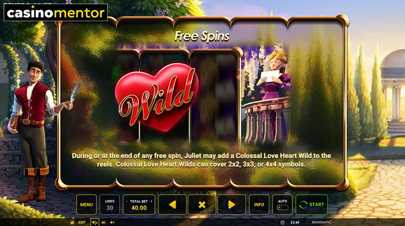 Romeo and Juliet Sealed with a Kiss Slot Machine Play