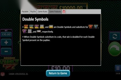 Double Fancy 7s slot undefiend