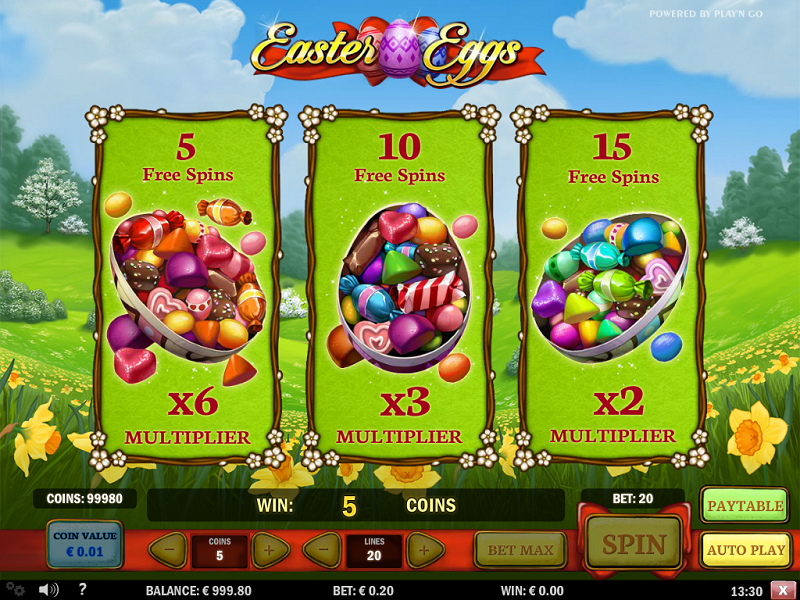 Free Spin Easter Eggs