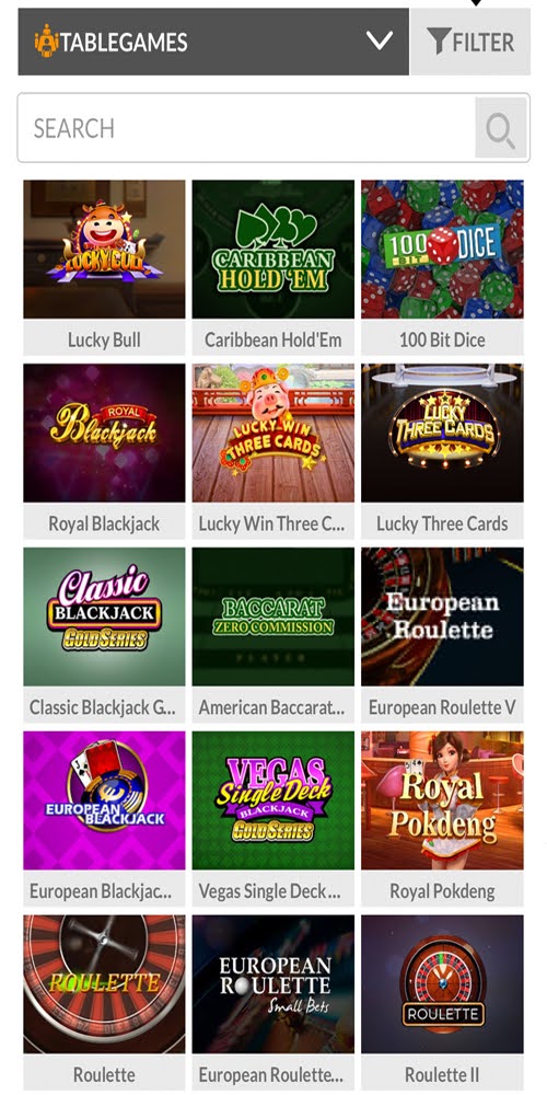 Table Games Mobile