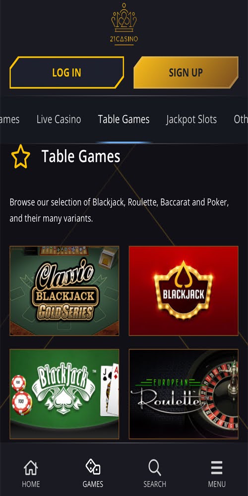 Table Games Mobile