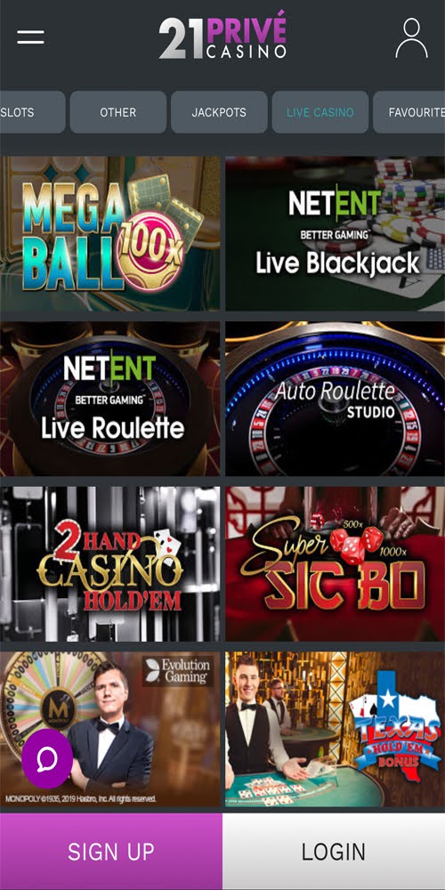 Live Casino Mobile