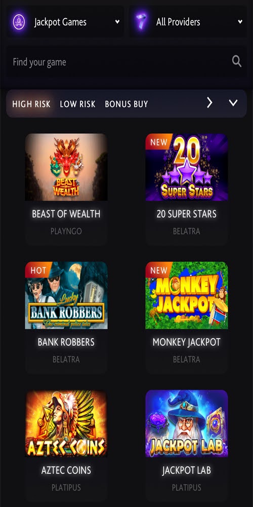 Jackpot Games Mobile