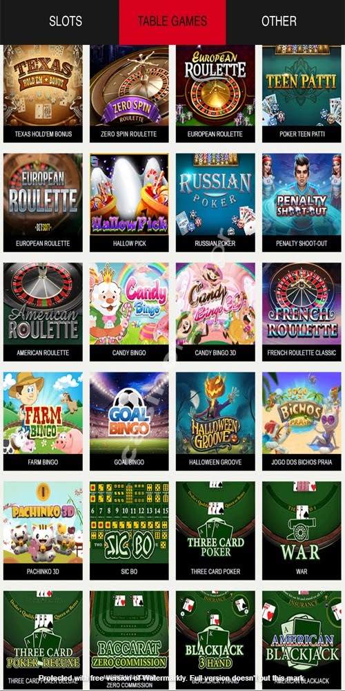 Table Games Mobile