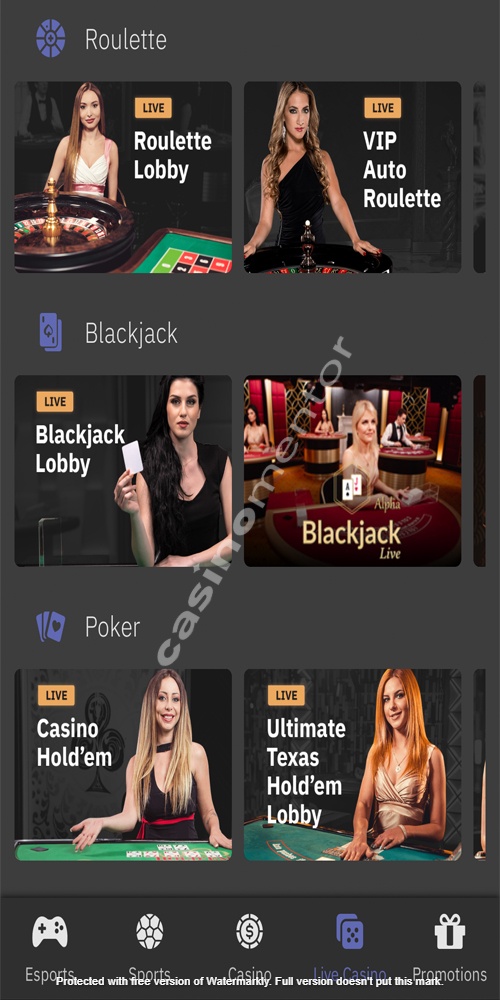 Live Casino Mobile