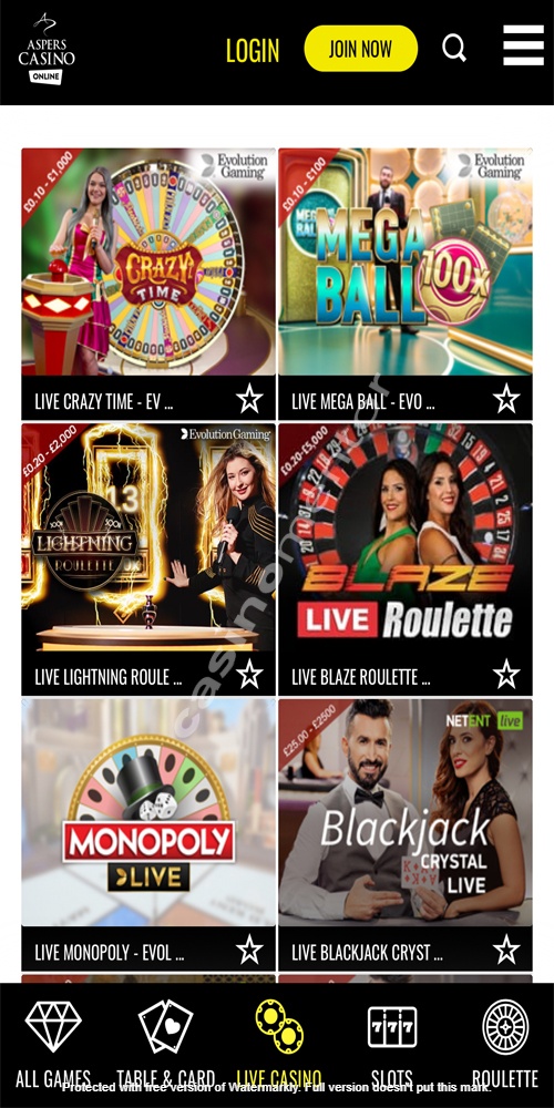 Live Casino Mobile