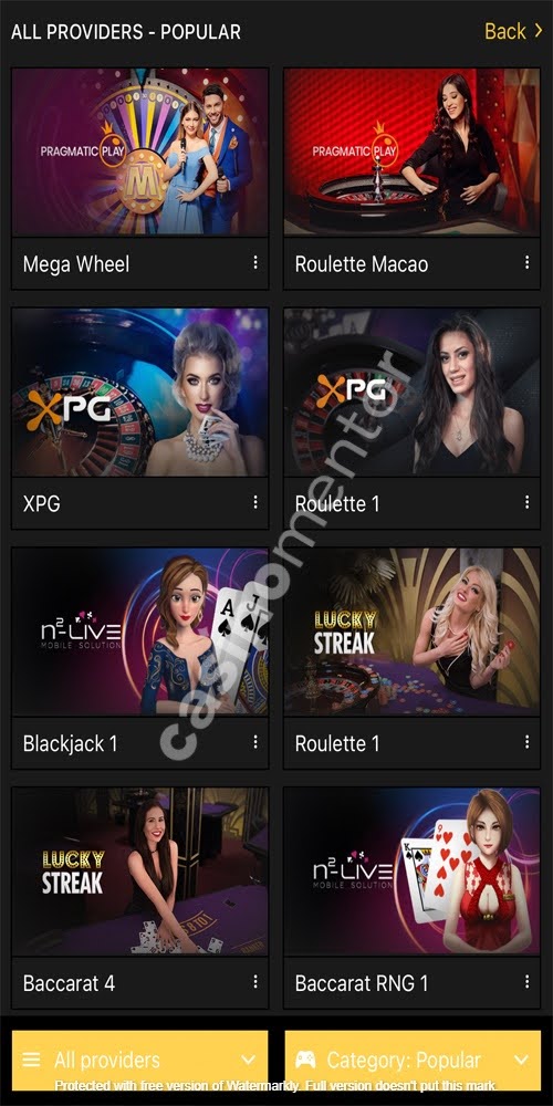 Live Casino Mobile