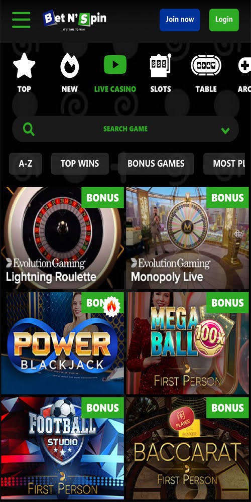Live Casino Mobile