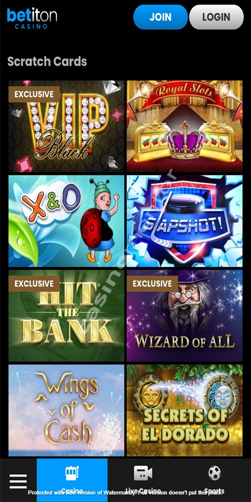Scratch Cards Mobile