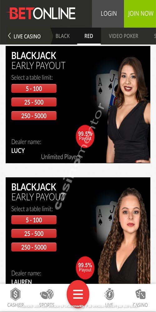 Live Casino Mobile
