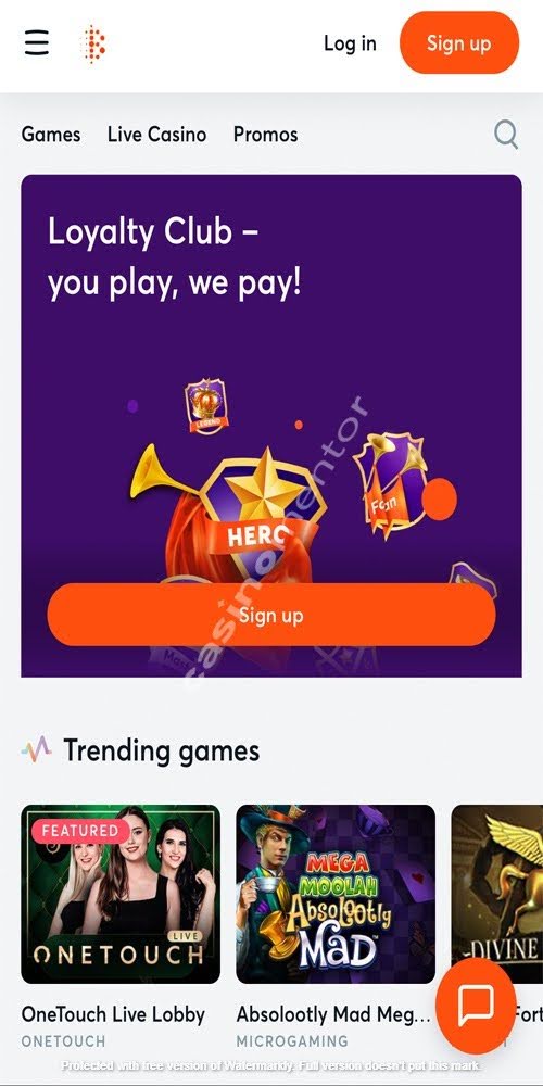 Homepage Mobile