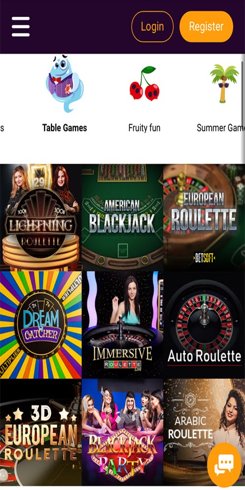 Table Games Mobile