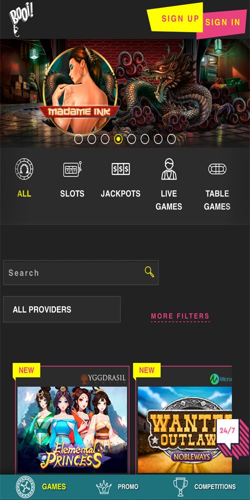 Homepage Mobile