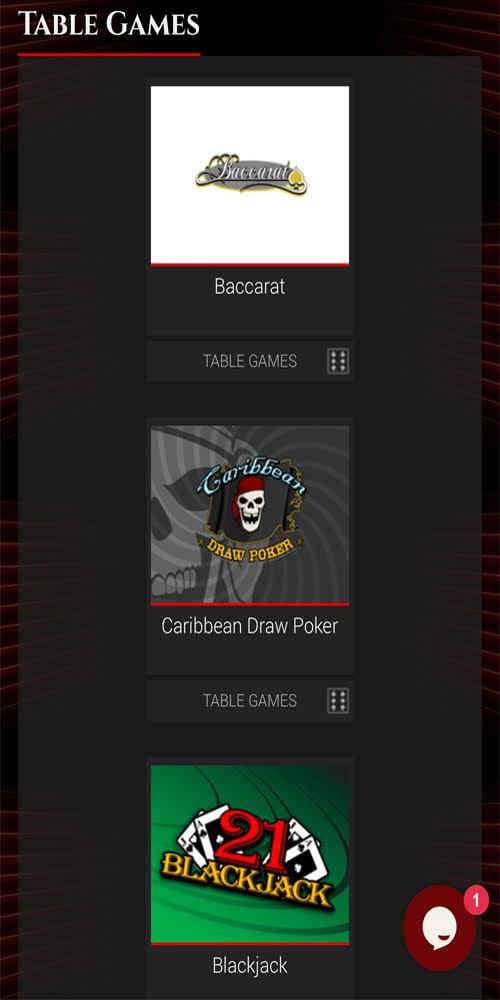 Table Games Mobile
