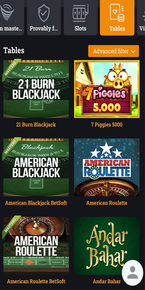 Table Games Mobile