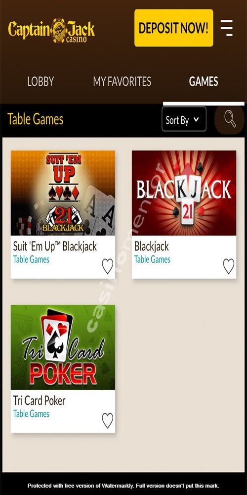 Table Games Mobile