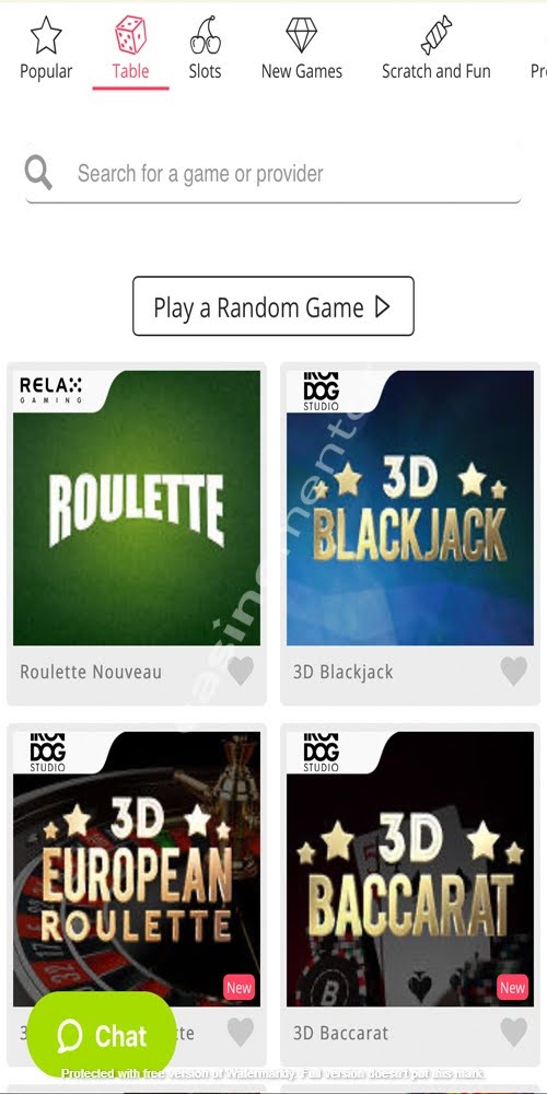 Table Games Mobile