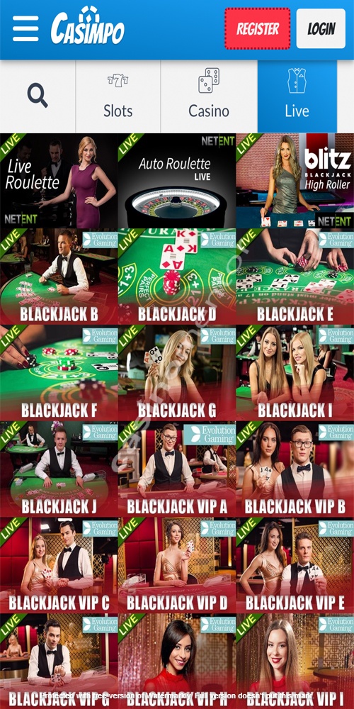 Live Casino Mobile