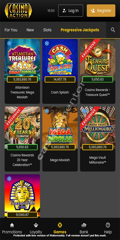 Progressive Jackpots Mobile