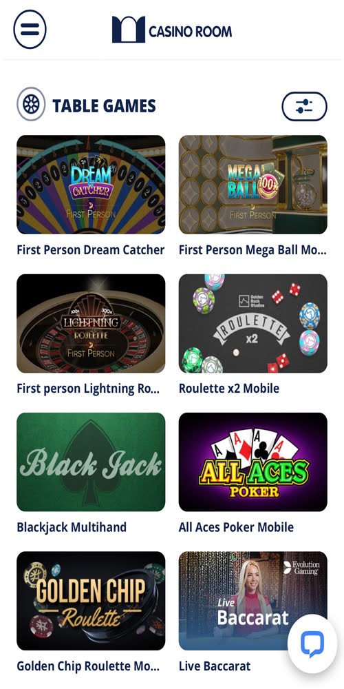 Table Games Mobile