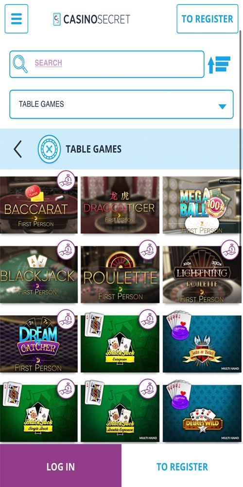 Table Games Mobile