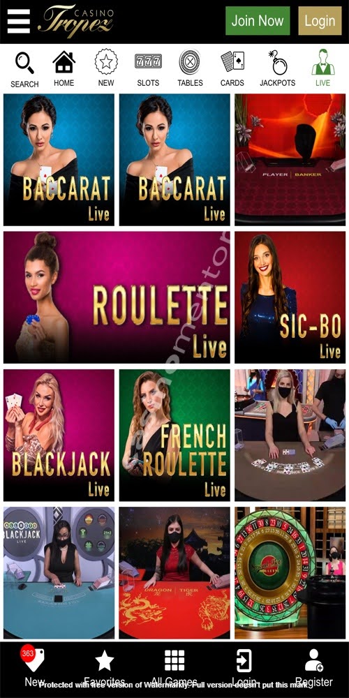 Live Casino Mobile