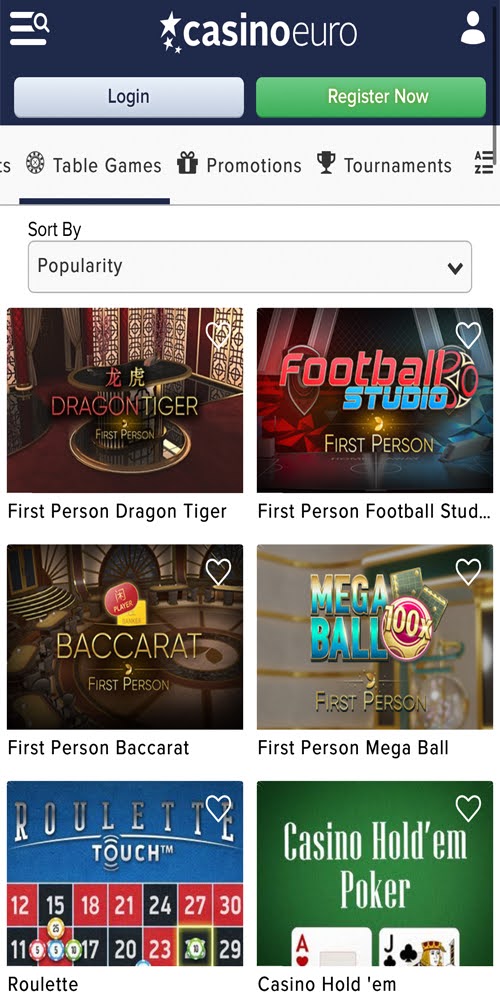 Table Games Mobile