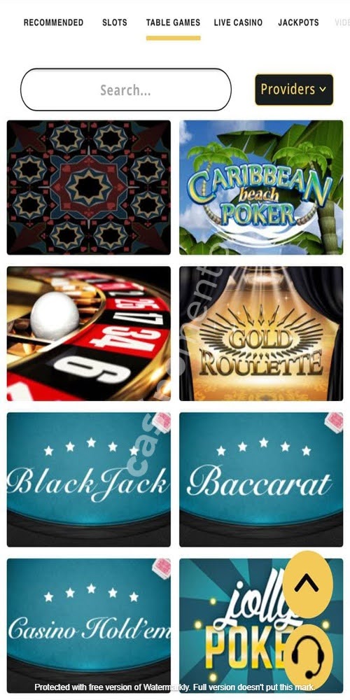 Table Games Mobile
