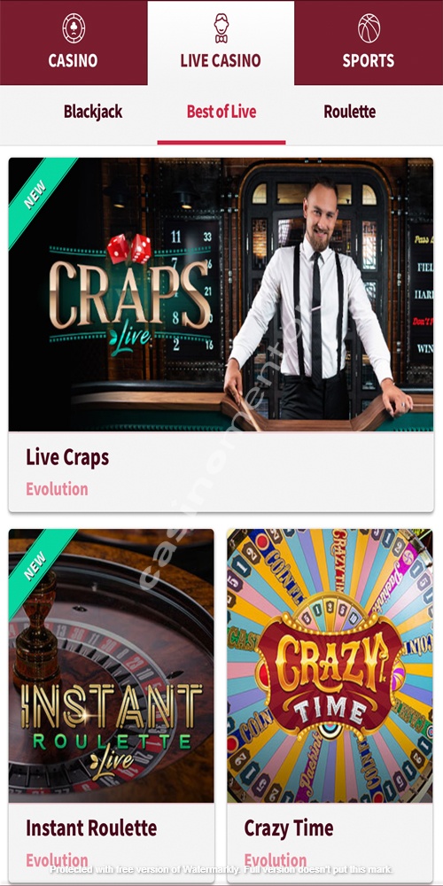 Live Casino Mobile