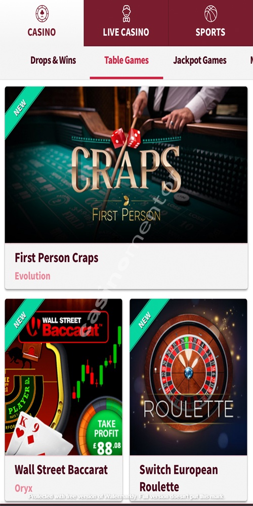 Table Games Mobile