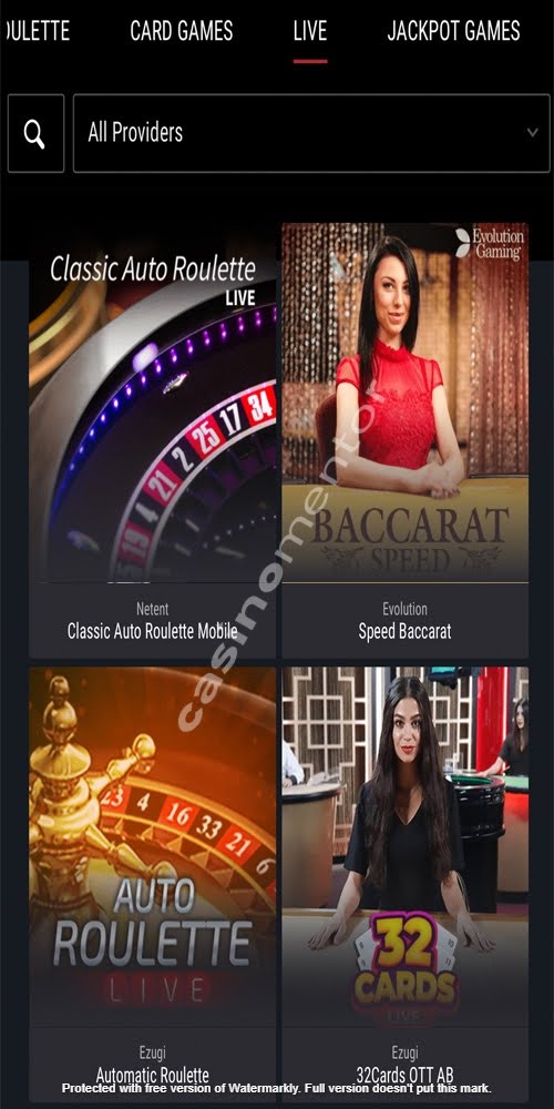 Live Casino Mobile