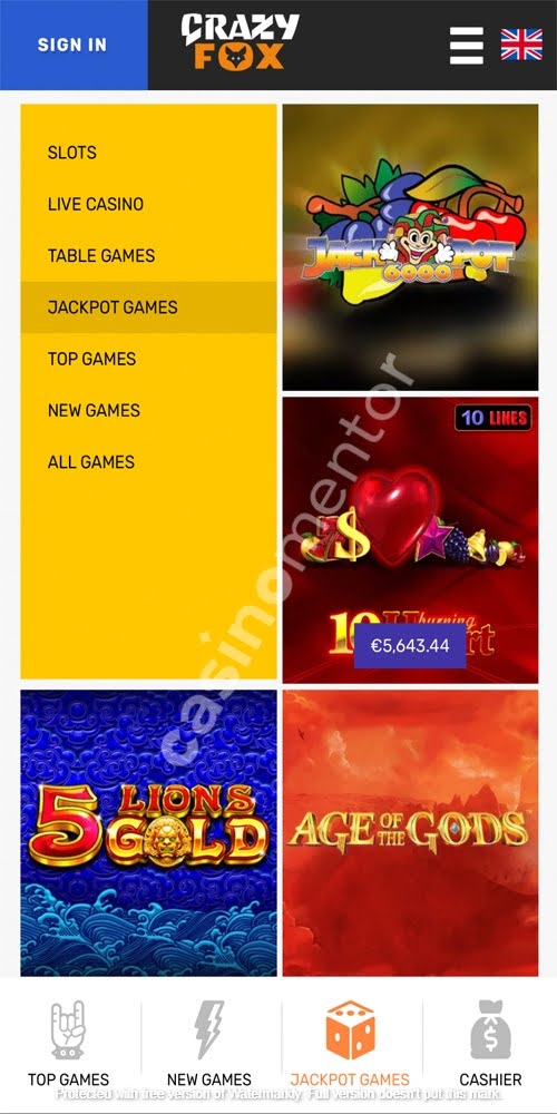 Jackpot Games Mobile