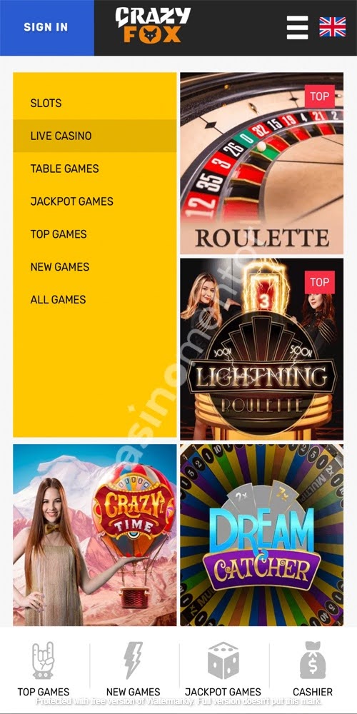 Live Casino Mobile