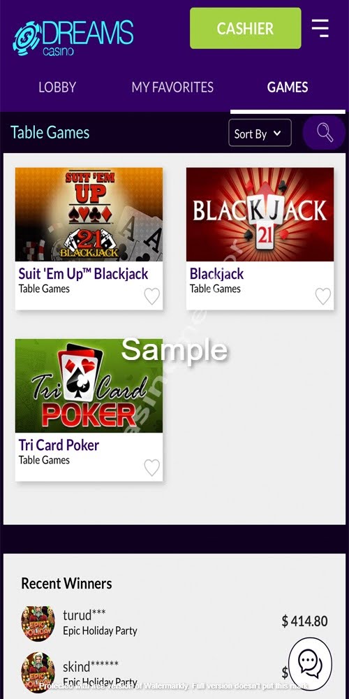 Table Games Mobile