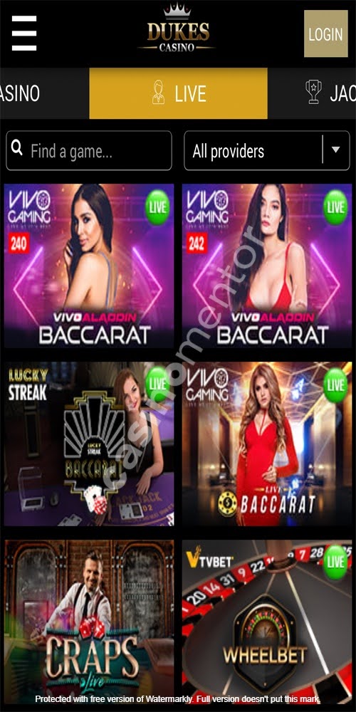 Live Casino Mobile