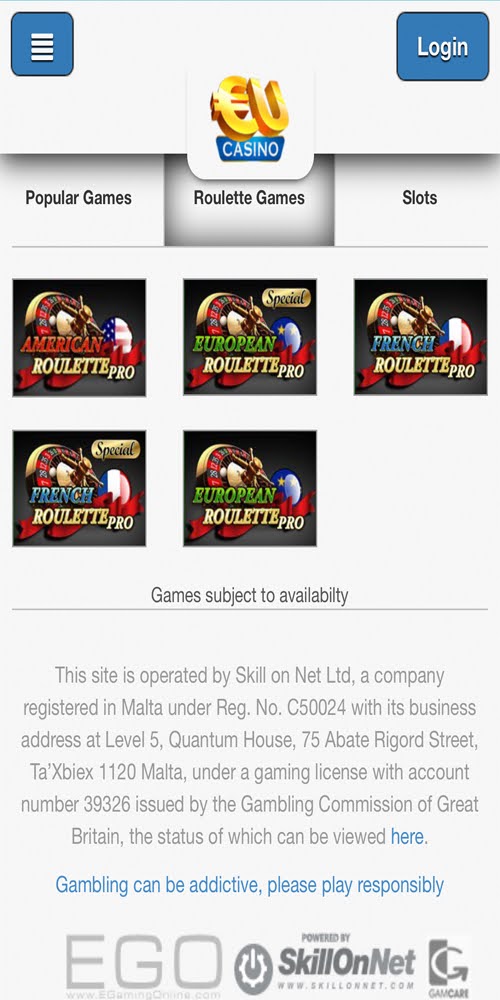 Roulette Games Mobile