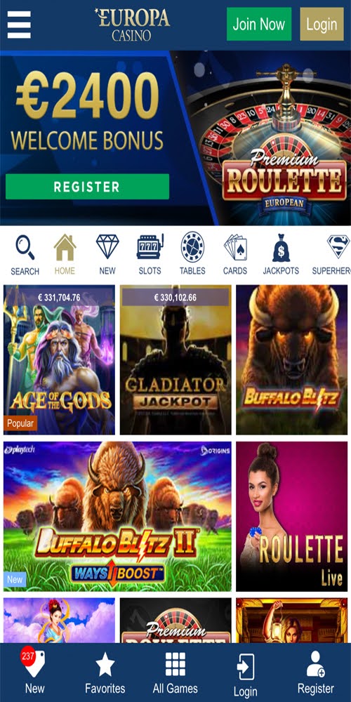 Homepage Mobile