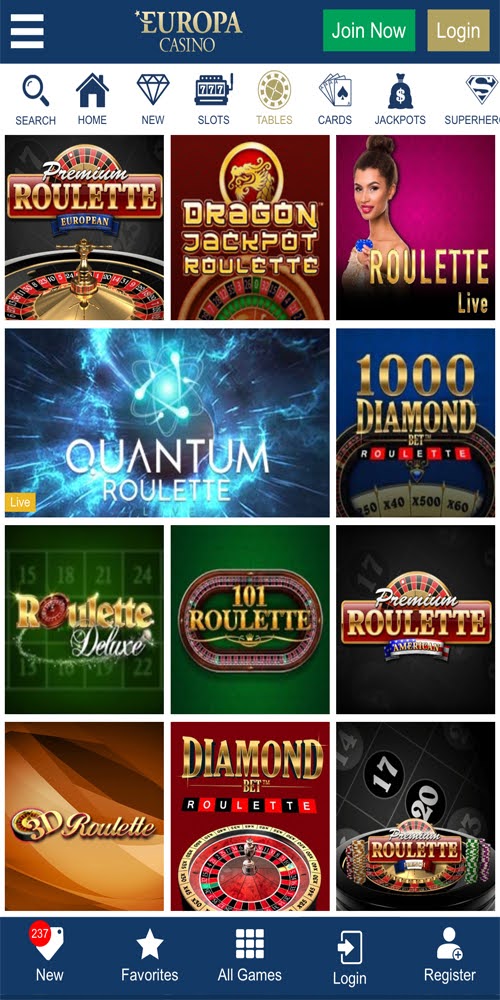 Table Games Mobile