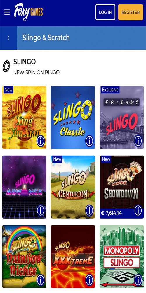 Slingo Scratch Mobile