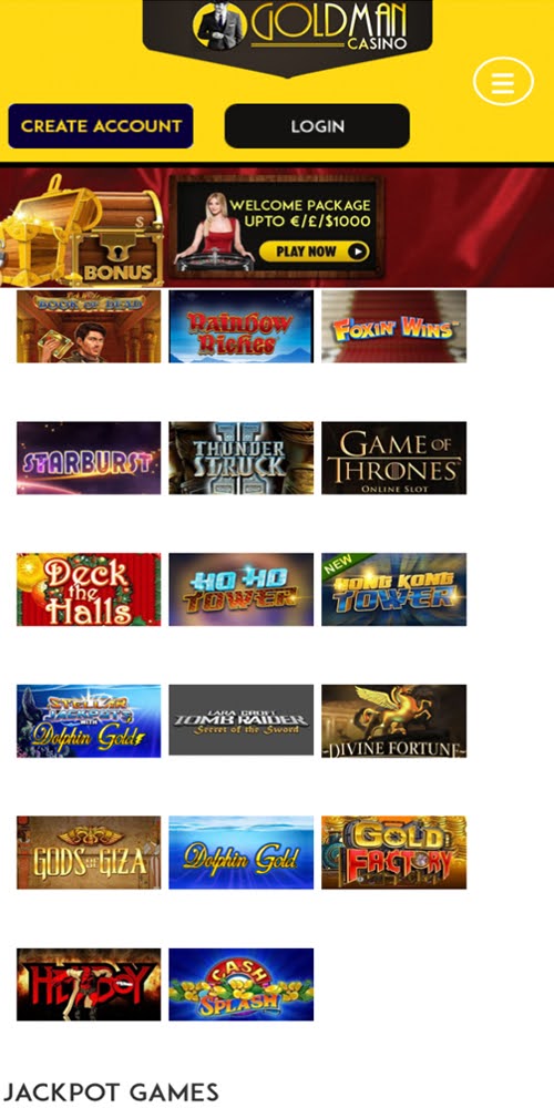 Jackpot Games Mobile