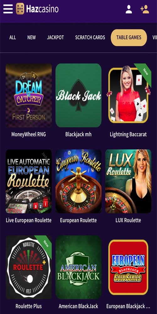 Table Games Mobile