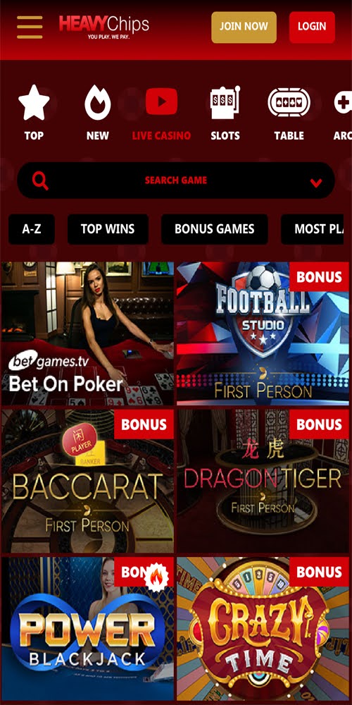 Live Casino Mobile