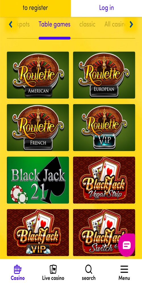 Table Games Mobile