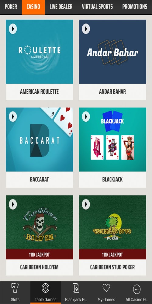 Table Games Mobile