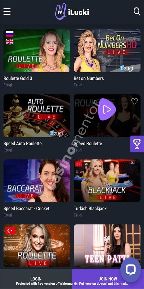 Live Casino Mobile