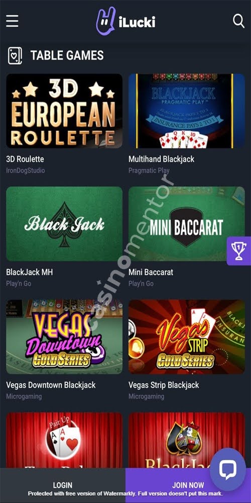 Table Games Mobile