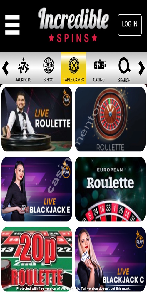 Table Games Mobile