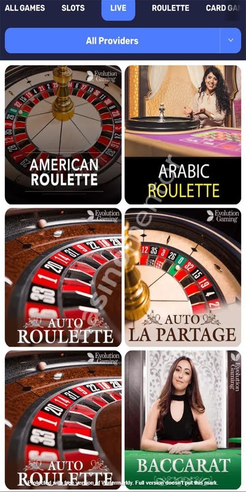 Live Casino Mobile